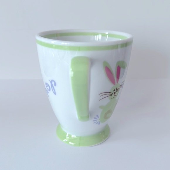 Starbucks Bunny Rabbit HOP 2007 Spring Pastel Footed Coffee Mug 7oz - Picture 7 of 11